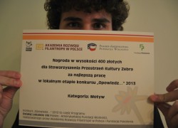 Jedna z nagród w konkursie Opowiedz Wstęga Kociewia -