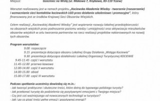 Wstęga Kociewia - zaproszenie warsztaty kaw 4 06 2018