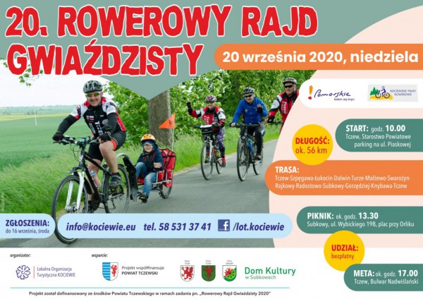 Wstęga Kociewia - Przed nami 20. Rowerowy Rajd Gwiaździsty 1 Wstęga Kociewia - zdjecia 20 gwiazdzisty plakat 2020