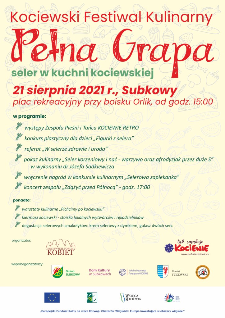 Wstęga Kociewia - Działania grantobiorców 4/2019/G 8 Wstęga Kociewia - Pelna Grapa 2021 plakat