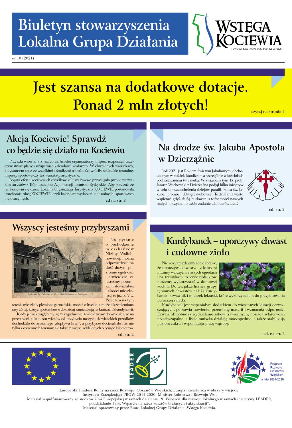 Wstęga Kociewia - 10 Biuletyn LGD Wstega Kociewia nr 10 czerwiec 2021