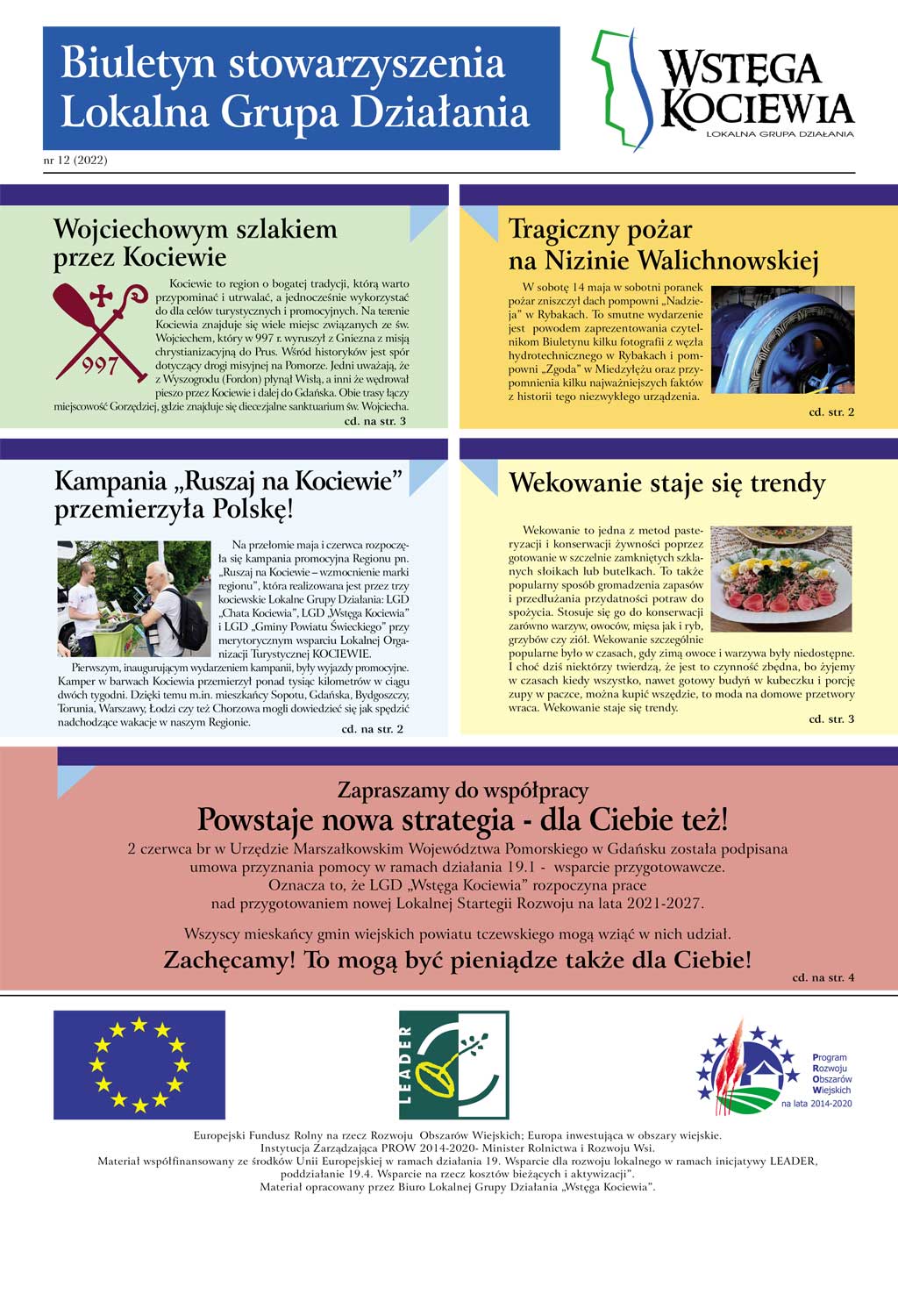 Biuletyn LGD Wstęga Kociewia nr 12 czerwiec 2022