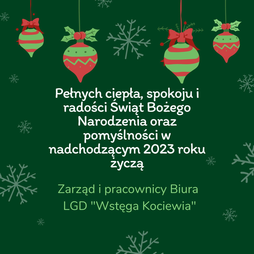 Wstęga Kociewia - LGD Wstega Kociewia zyczenia swiateczne