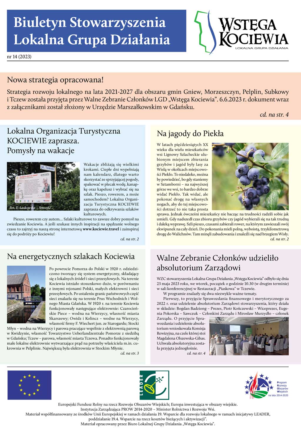 Wstęga Kociewia - 14 Biuletyn LGD Wstega Kociewia nr 14 czerwiec 2023