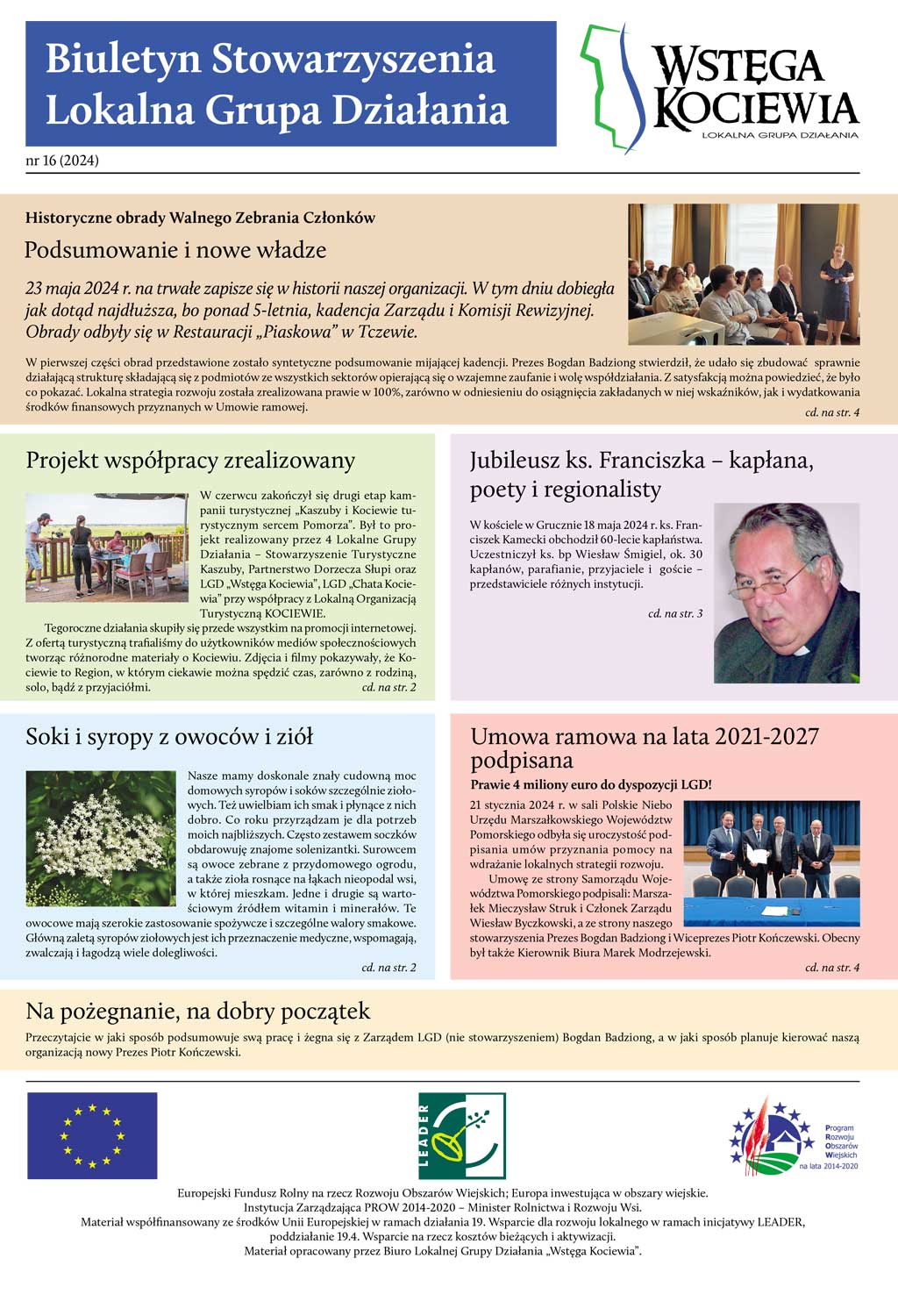 Biuletyn LGD Wstęga Kociewia nr 16 czerwiec 2024