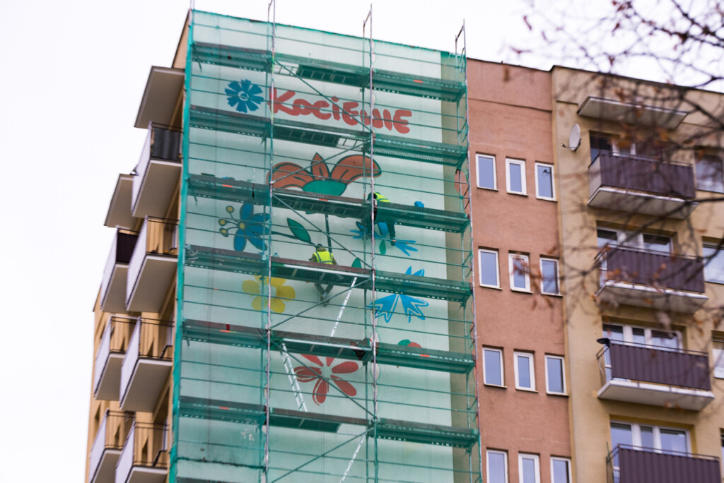 Wstęga Kociewia - Powstaje mural inspirowany haftem kociewskim - wpis gościnny 3 Wstęga Kociewia - Powstaje mural inspirowany haftem kociewskim FOT P Janicki WHITEDRON 3