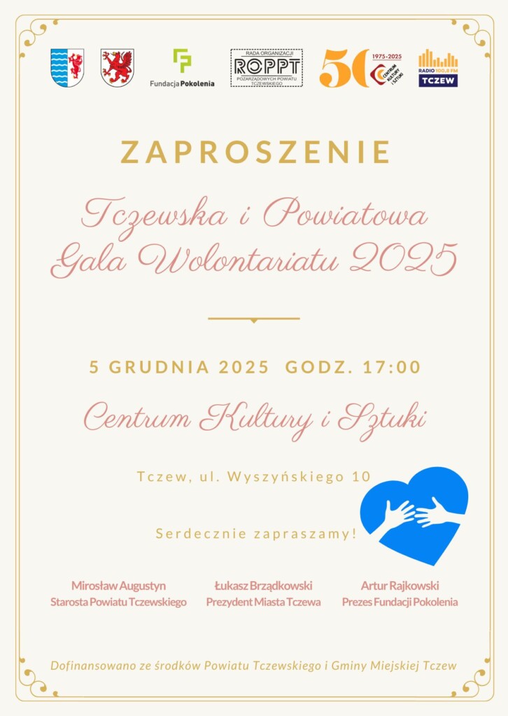 Wstęga Kociewia - Zaproszenie Tczewska i Powiatowa Gala Wolontariatu 2025