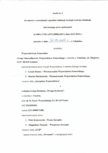 Wstęga Kociewia - Aneks nr 4 do Umowy Ramowej skan pdf